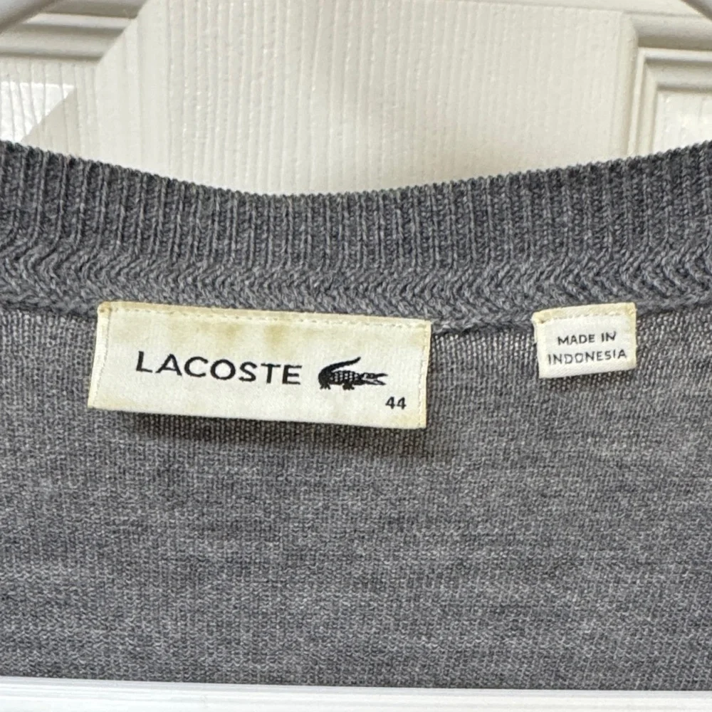 Lacoste Gray Knit Sweater - Picture 2 of 9
